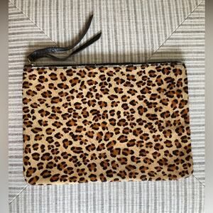 Oliveve Anthropologie Queenie Animal Print Calf Hair Clutch